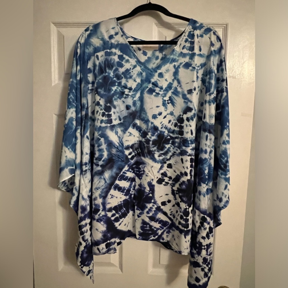 Belle by Kim Gravel Woven Aloha Poncho Size 2X